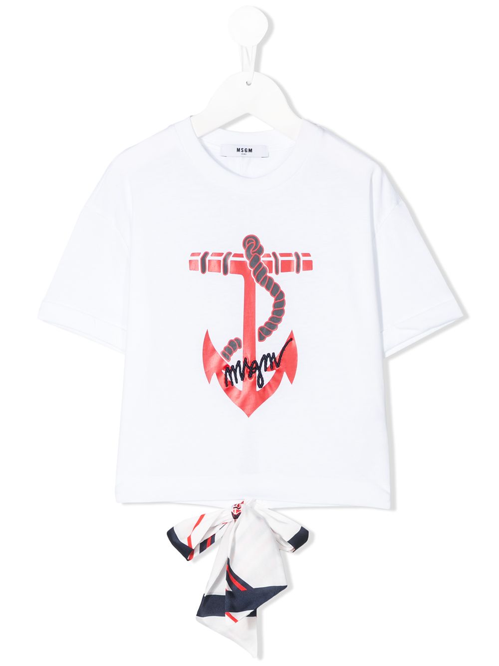 фото Msgm kids sailor logo t-shirt