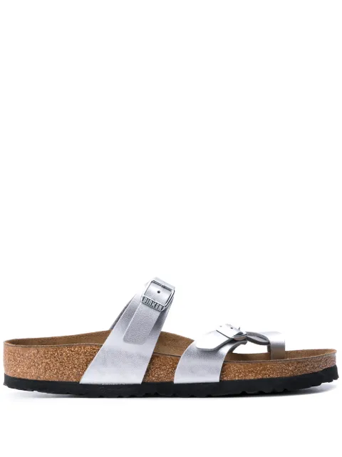 Shop silver Birkenstock Mayari Birko-Flor sandals with Afterpay - Farfetch Australia