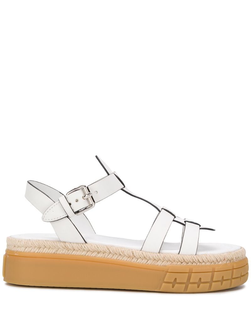 Prada Wheel Sole Sandals In White