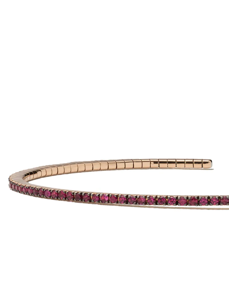 WHITE BIRD 18KT ROSE GOLD PAULETTE RUBY CUFF