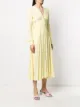 ROTATE ruched detail buttoned dress