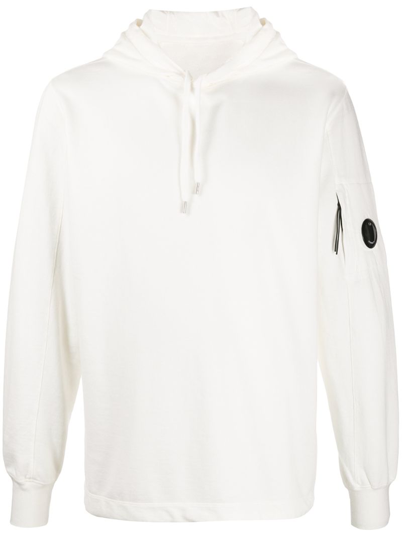 white cp company hoodie