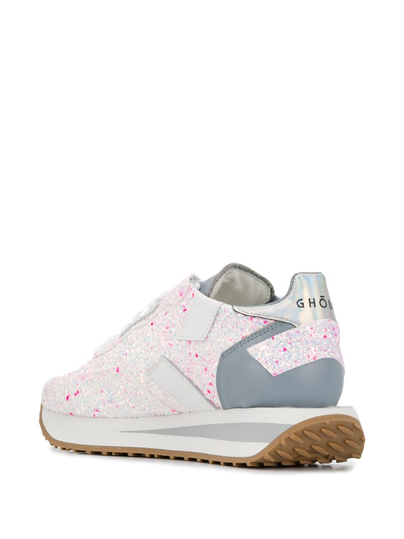 Shop Ghoud Glitter Low-top Sneakers In Glt/mir Wht Fux/slv