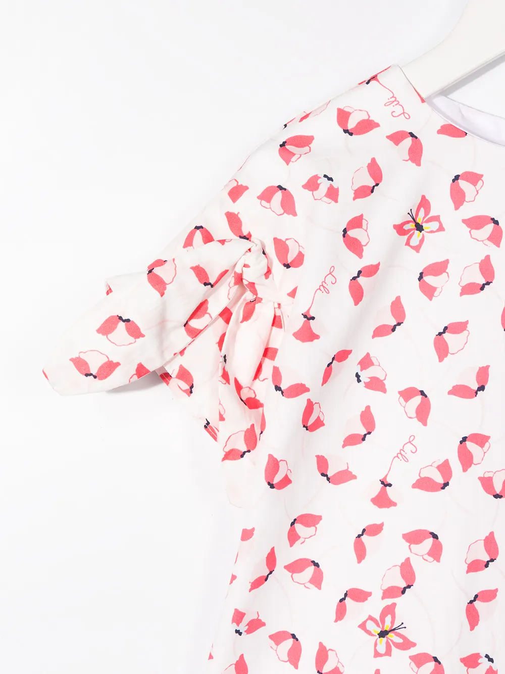  Lili Gaufrette T Shirt Mit Schmetterlings Print   Weiß 