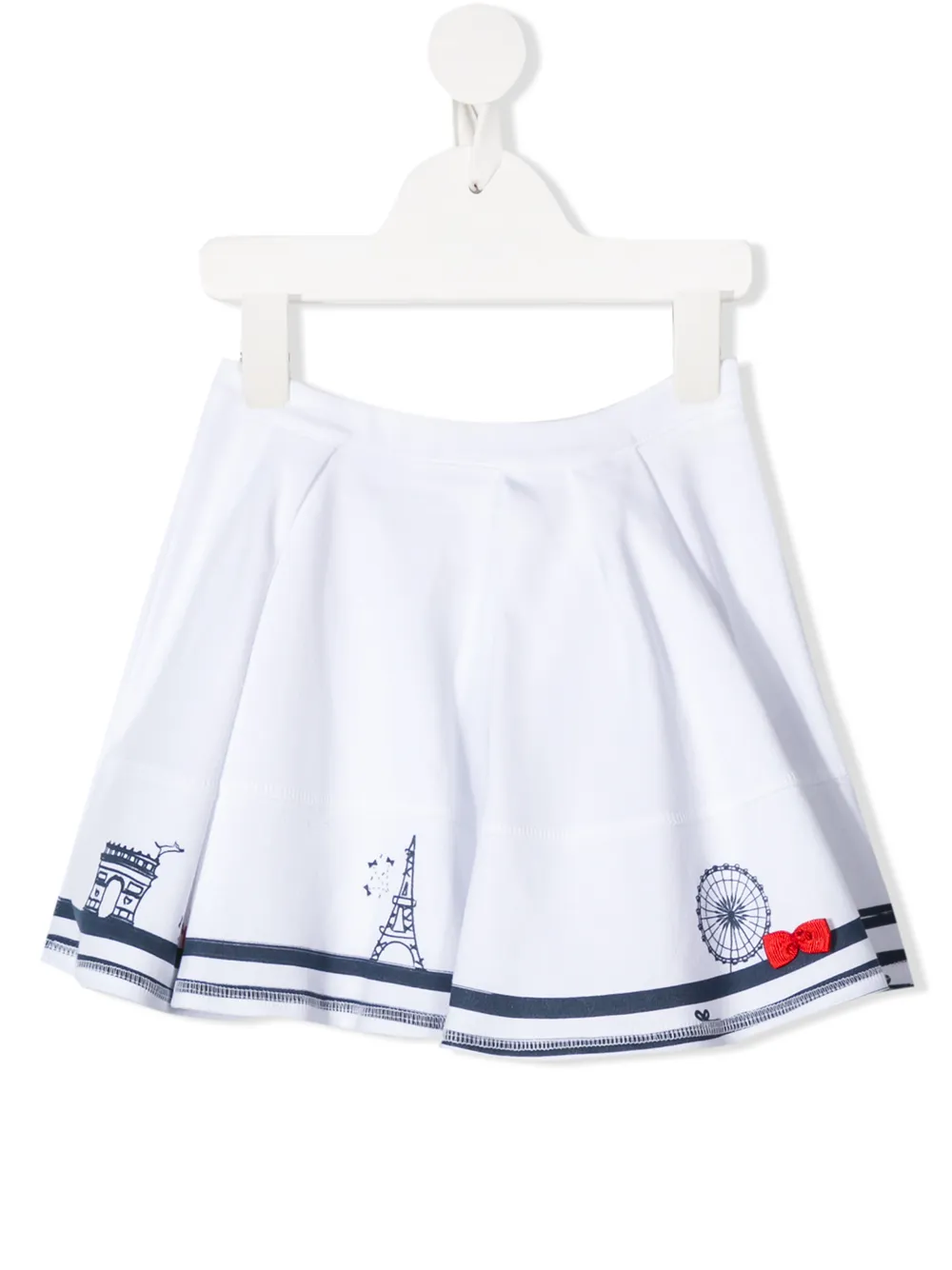 Lili Gaufrette Paris print a-line skirt | White | Image 1