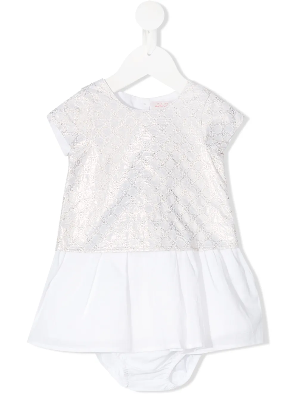 Lili Gaufrette broderie anglaise short dress | Gold | Image 1