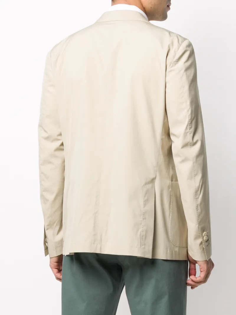 Corneliani Single Breasted Blazer In Neutrals