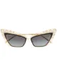 Изображение 1 из Dolce & Gabbana Eyewear солнцезащитные очки в оправе 'кошачий глаз' с жемчугом