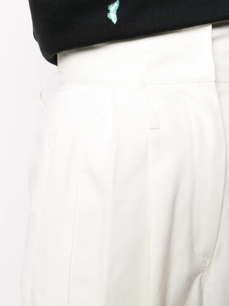 Givenchy High-waisted Tapered Trousers In White