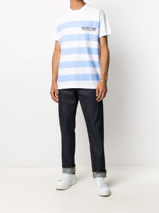 striped logo cotton hoodie展示图