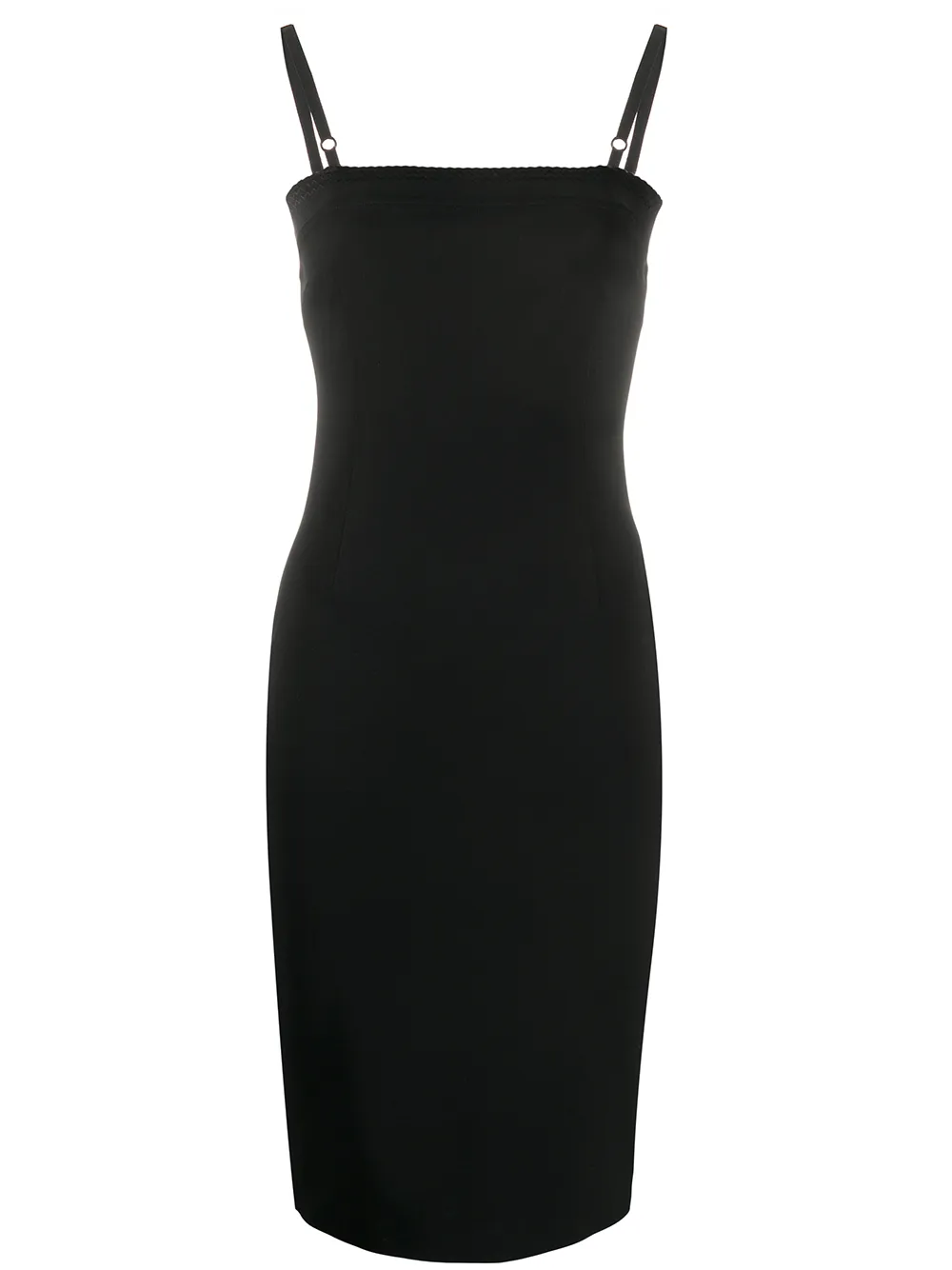 Pre-owned Dolce & Gabbana 1990s Stretch Knee-length Dress In Black