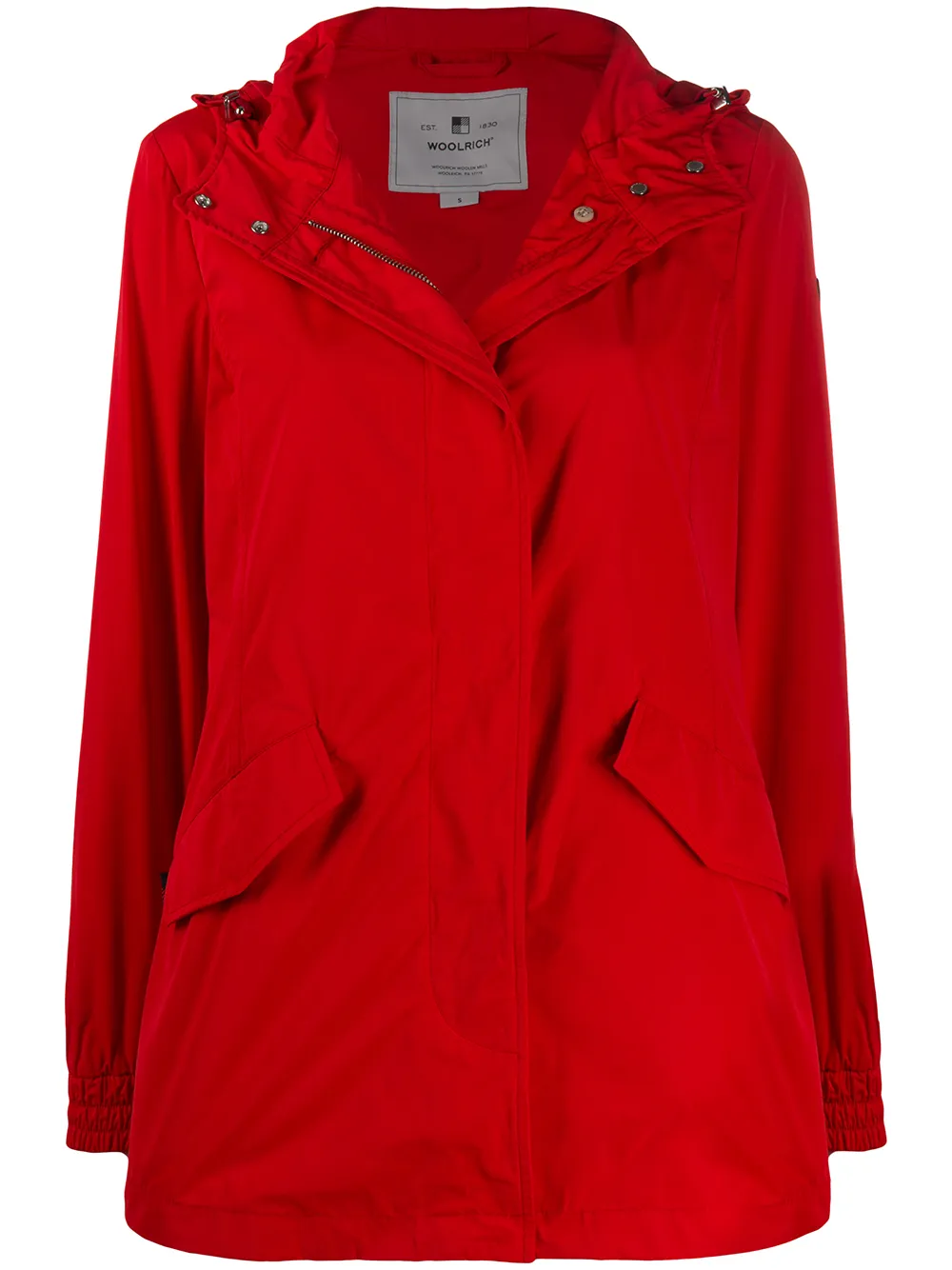 Woolrich Regenmantel mit Kapuze - Rot