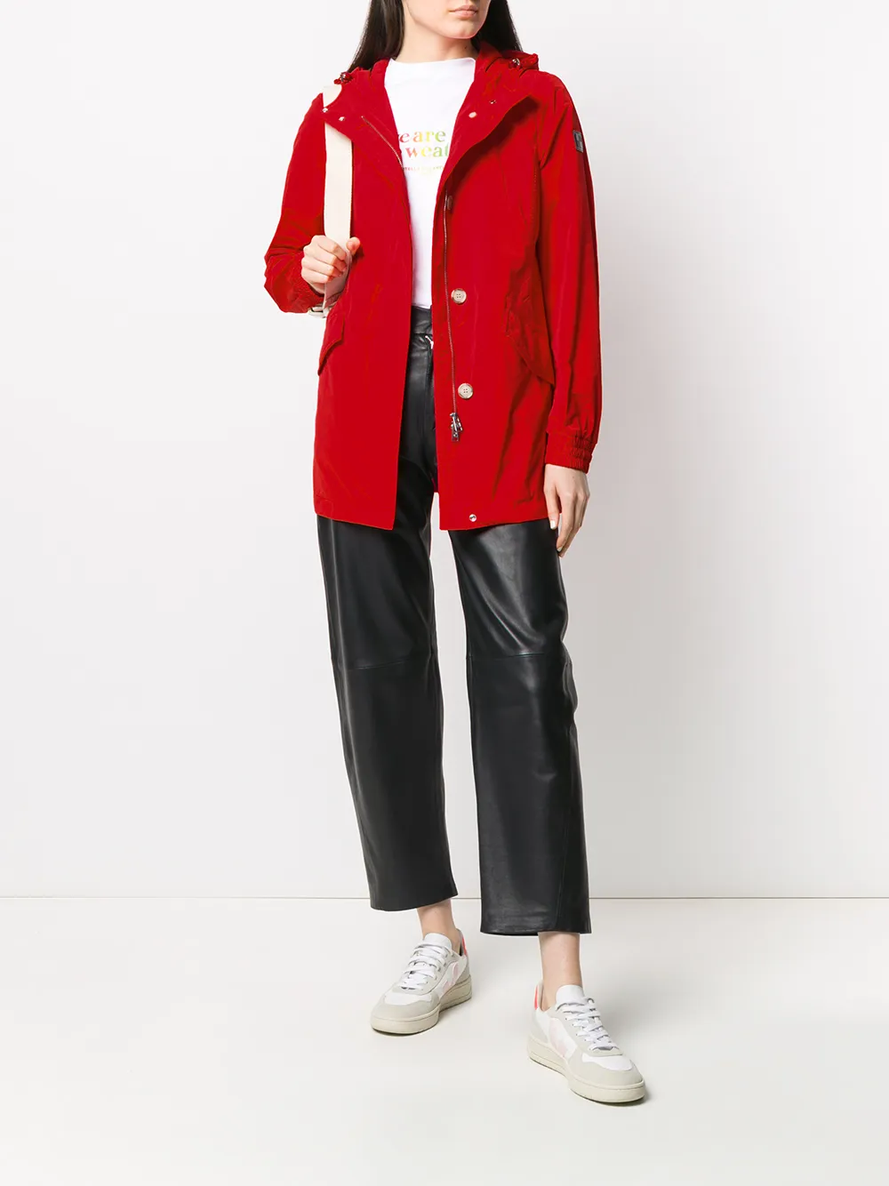 Woolrich Regenmantel Mit Kapuze   Rot 