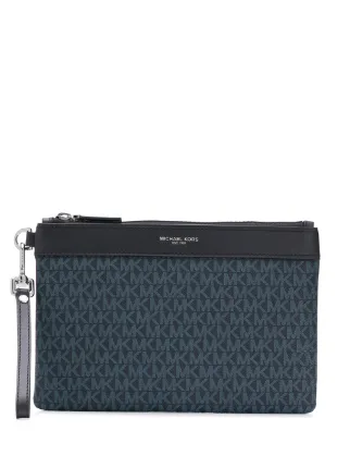 michael kors blue clutch