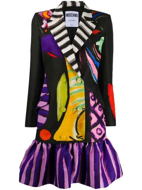 Moschino vestido camisero con motivo de pintura