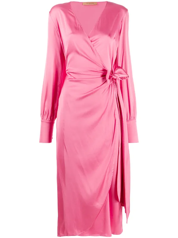 wrap style midi dress