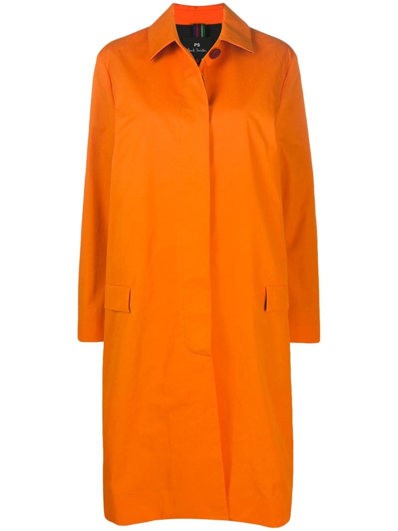 Ps By Paul Smith Single Breasted Coat In Orange