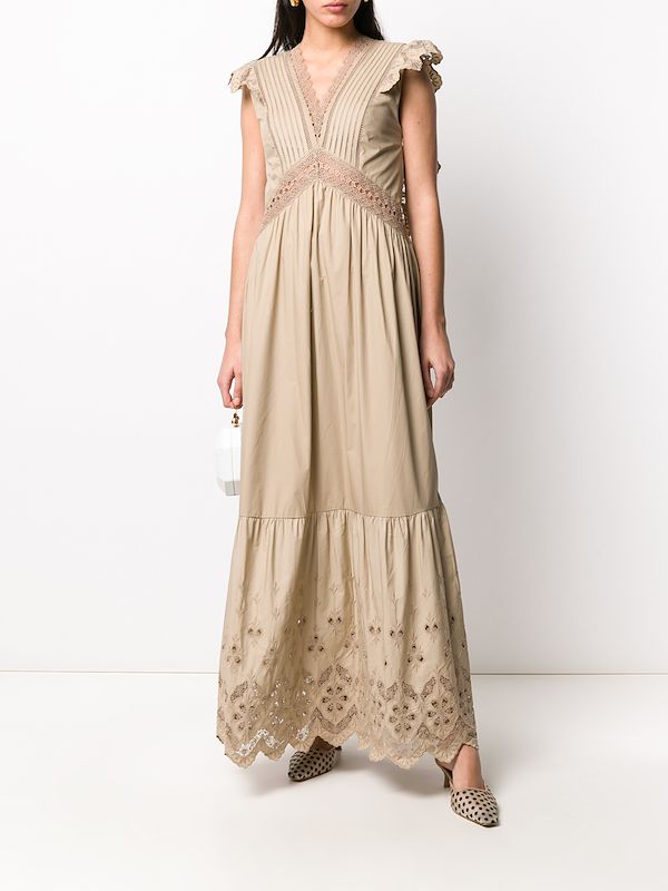 beige maxi dress uk