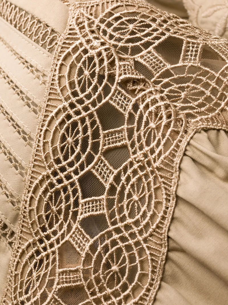 SELF-PORTRAIT BRODERIE ANGLAISE MAXI DRESS
