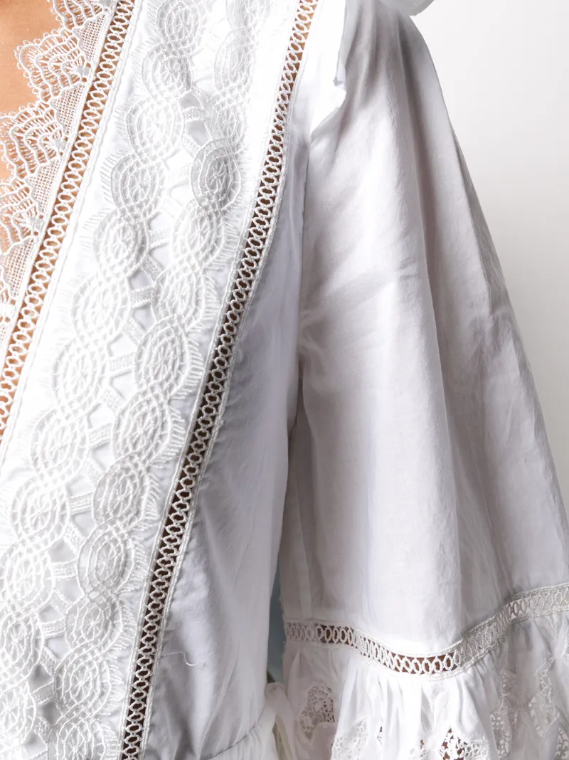 SELF-PORTRAIT VOILE COTTON MAXI DRESS