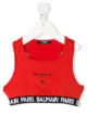 الصورة 1 من Balmain Kids بلوزة قصيرة بطبعة شعار الماركة