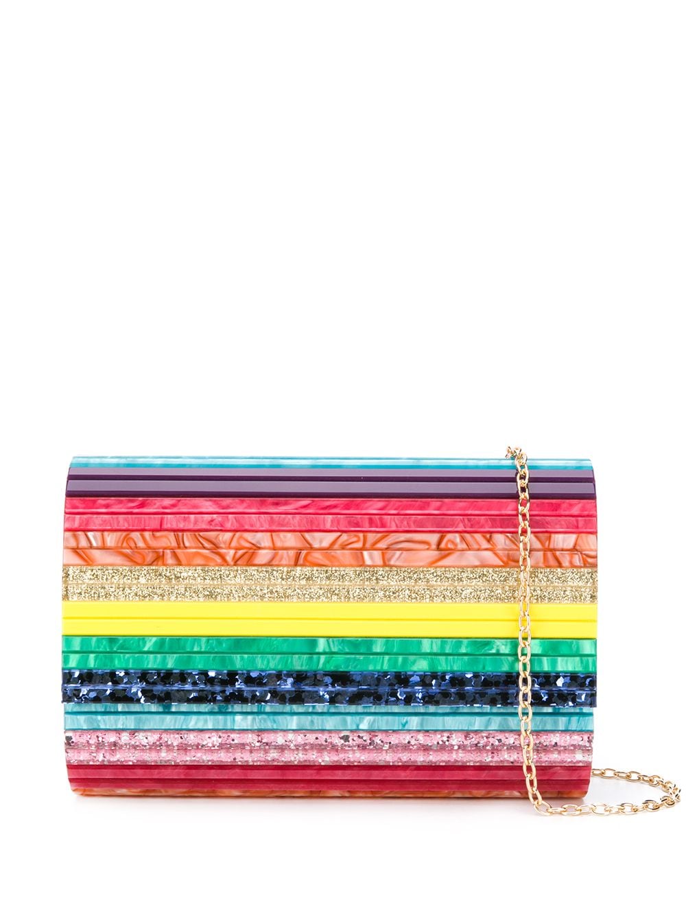 Kurt Geiger Striped Clutch Bag In Pink | ModeSens