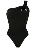 Brigitte draped one-shoulder swimsuit - Black