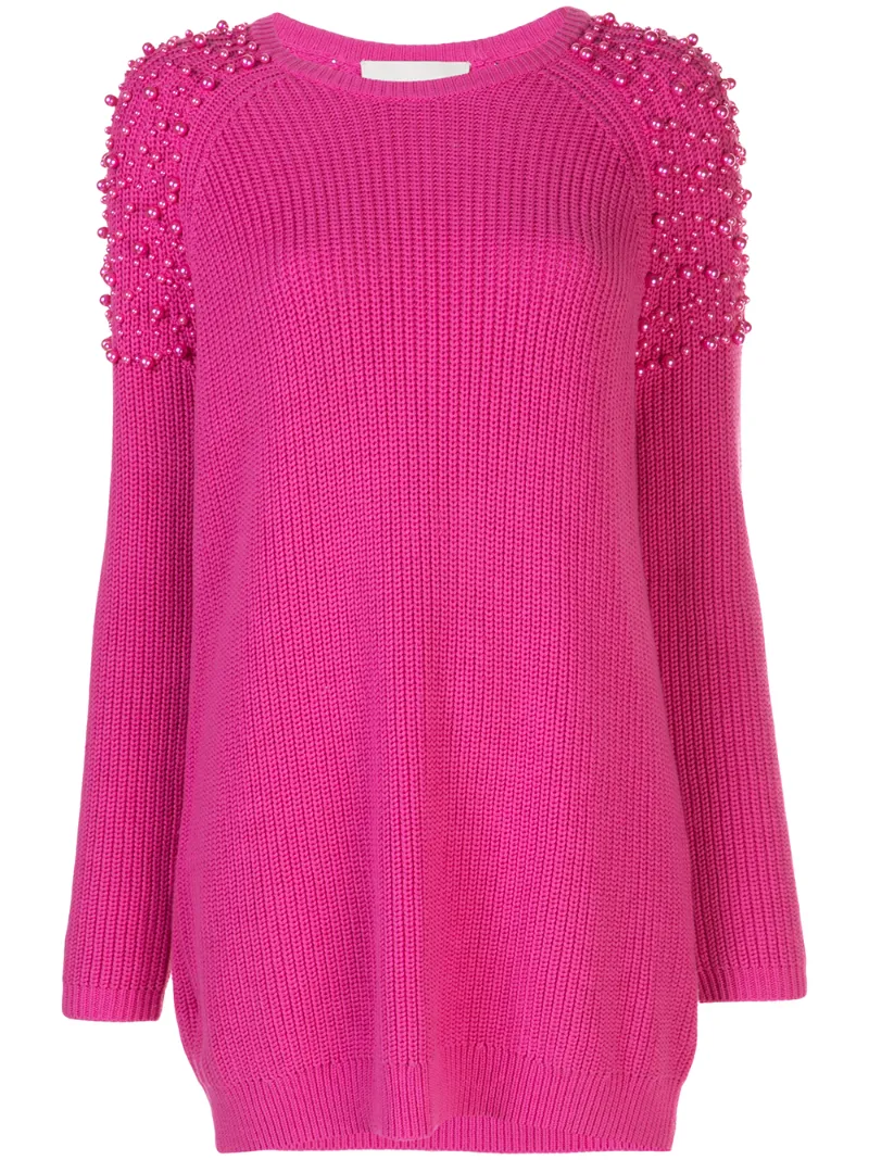 hot pink jumper dress