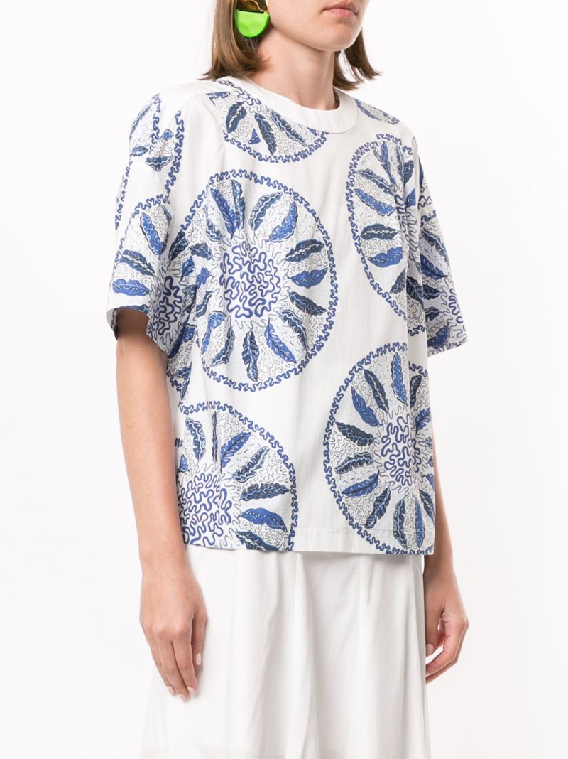 Shop Three Graces Luna Printed Top In White