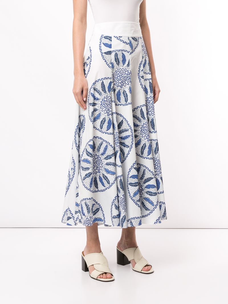 Shop Three Graces Alemina Printed Skirt In White