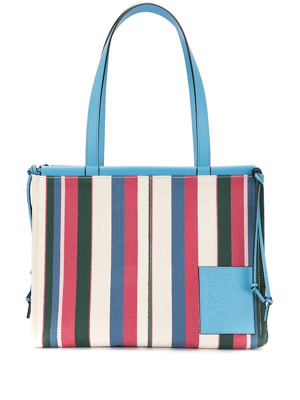 striped tote