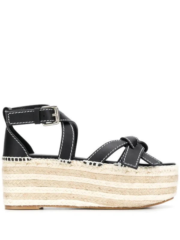 black strap platform sandals