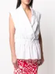 Stella Jean pleated wrap shirt