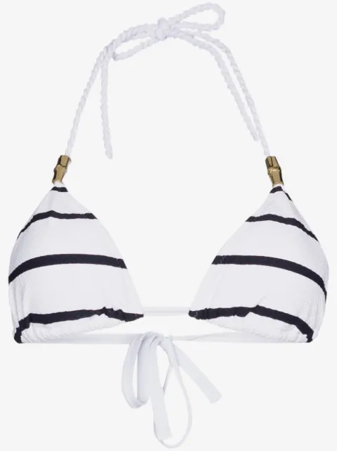 Heidi Klein Core stripe-pattern triangle bikini top