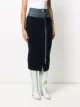 Sacai ribbed-knit denim pencil skirt