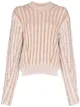 Image 1 of Chloé two-tone cable-knit jumper