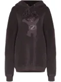 We11done Teddy-print hoodie - Purple