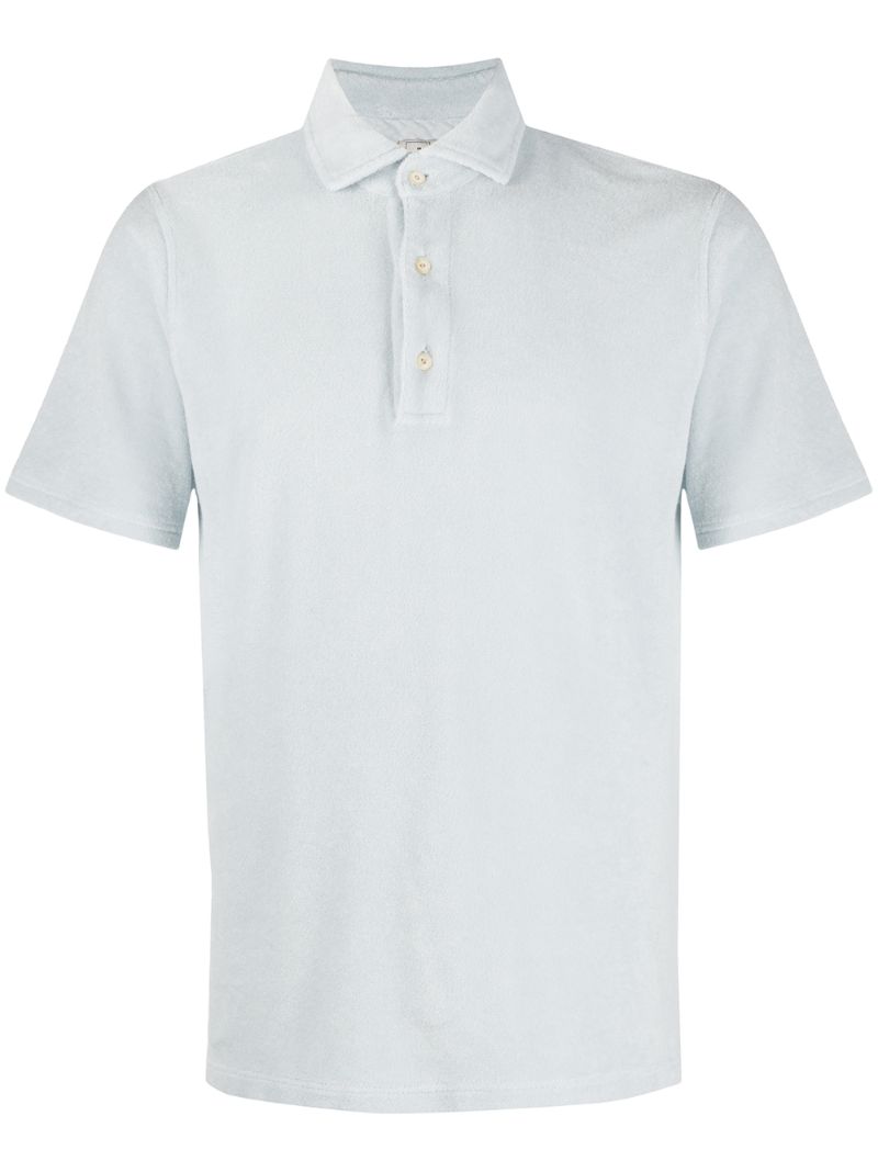 Drumohr Textured Polo Shirt In Grey