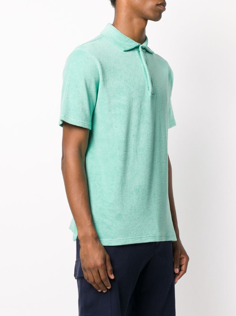 Shop Drumohr Textured Polo Shirt In 710 Green