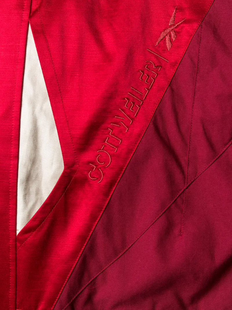 Reebok Colour Block Raincoat In Red