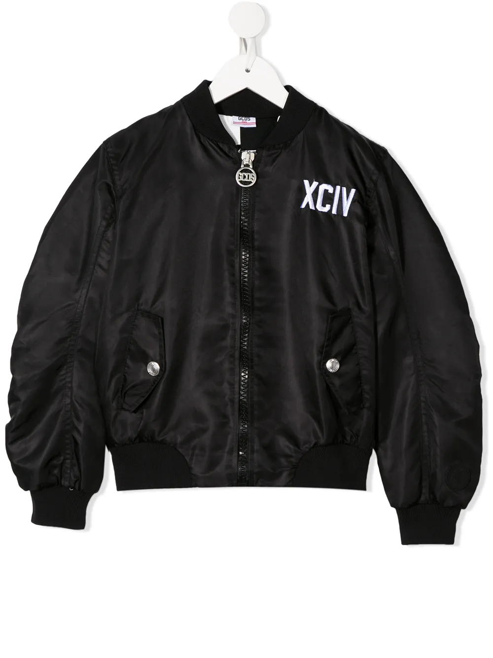 Gcds Logo-embroidered Bomber Jacket In Black