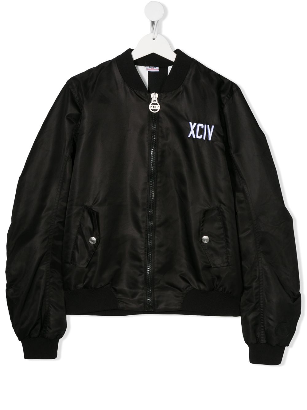 фото Gcds kids logo-embroidered bomber jacket