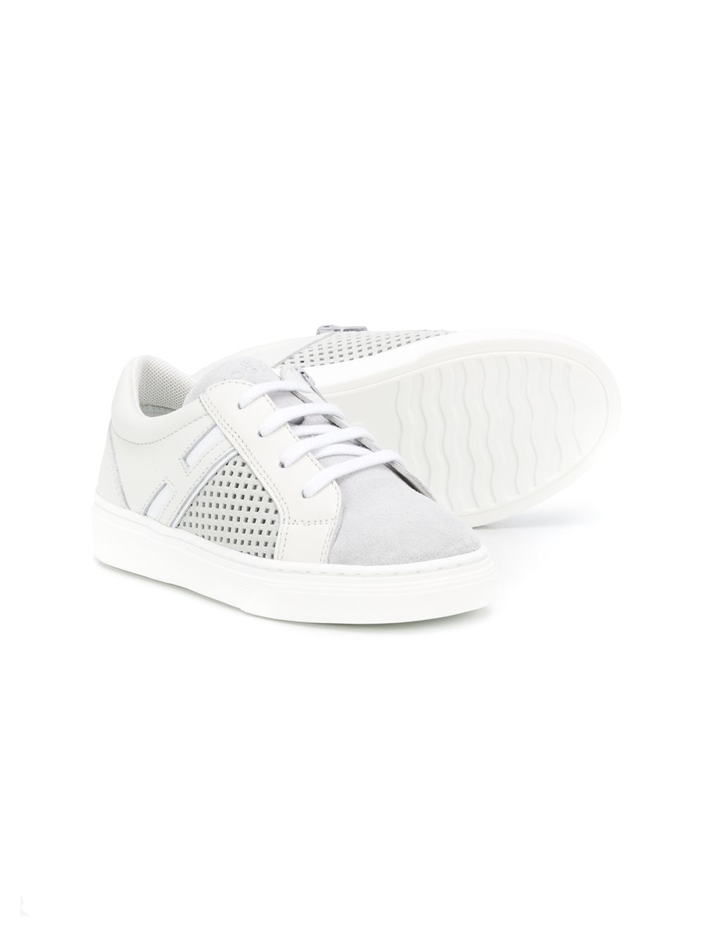 фото Hogan kids perforated low-top trainers