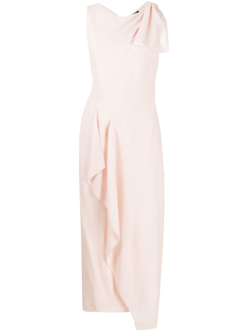 Roland Mouret Goldcrest Asymmetric Dress In Pink