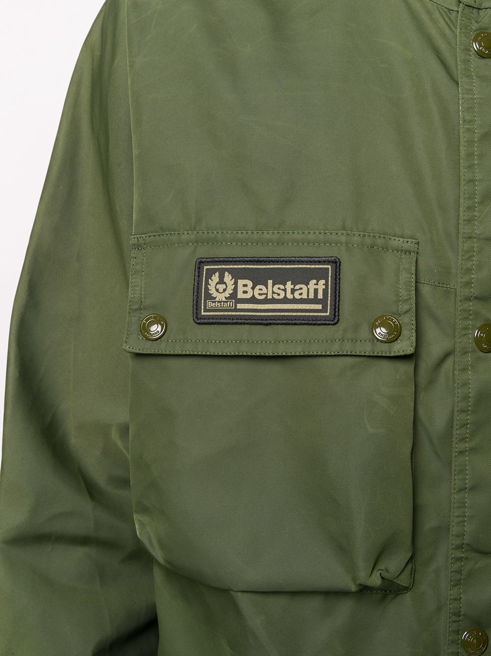 фото Belstaff logo-patch hooded jacket