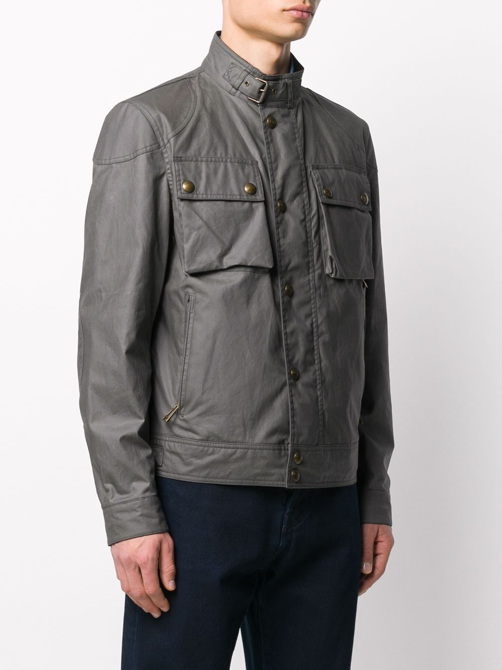 фото Belstaff check-lining biker jacket