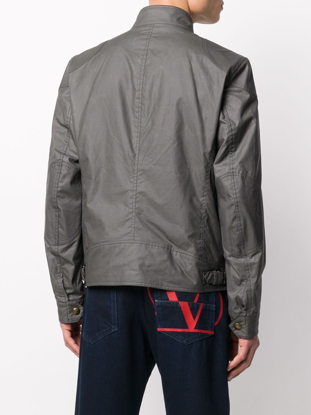 фото Belstaff check-lining biker jacket