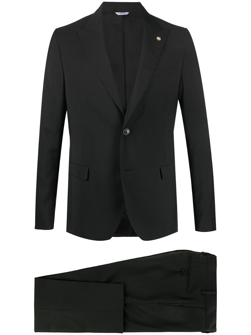 Manuel Ritz Tailored Two Piece Suit In Black