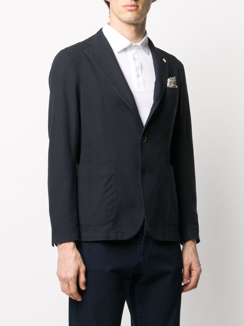 Shop Manuel Ritz Tailored Single-breasted Blazer In Blue