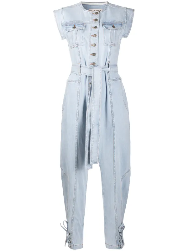 ulla johnson denim jumpsuit